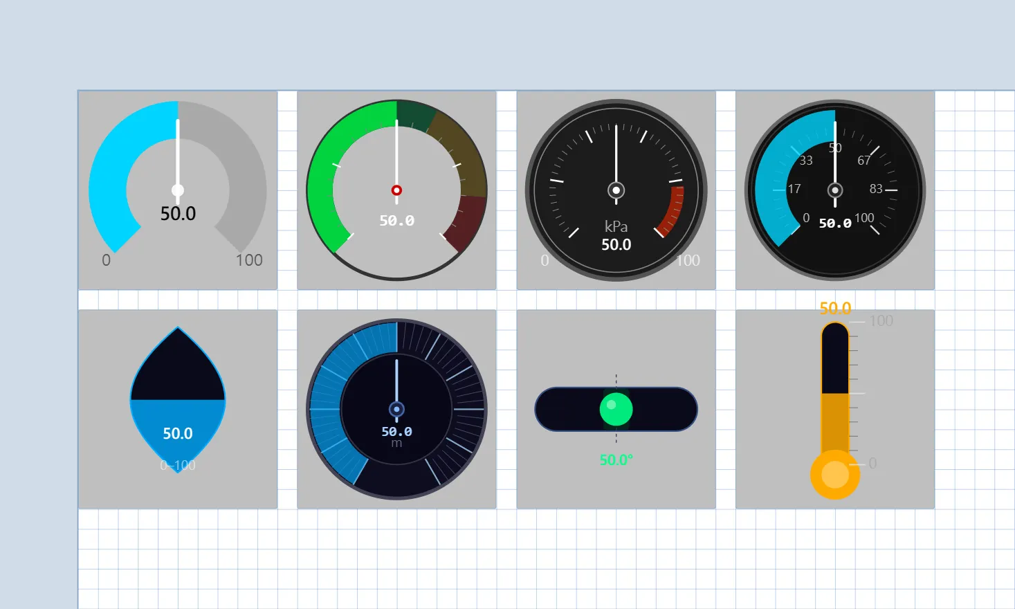Gauge 9 種視覺風格